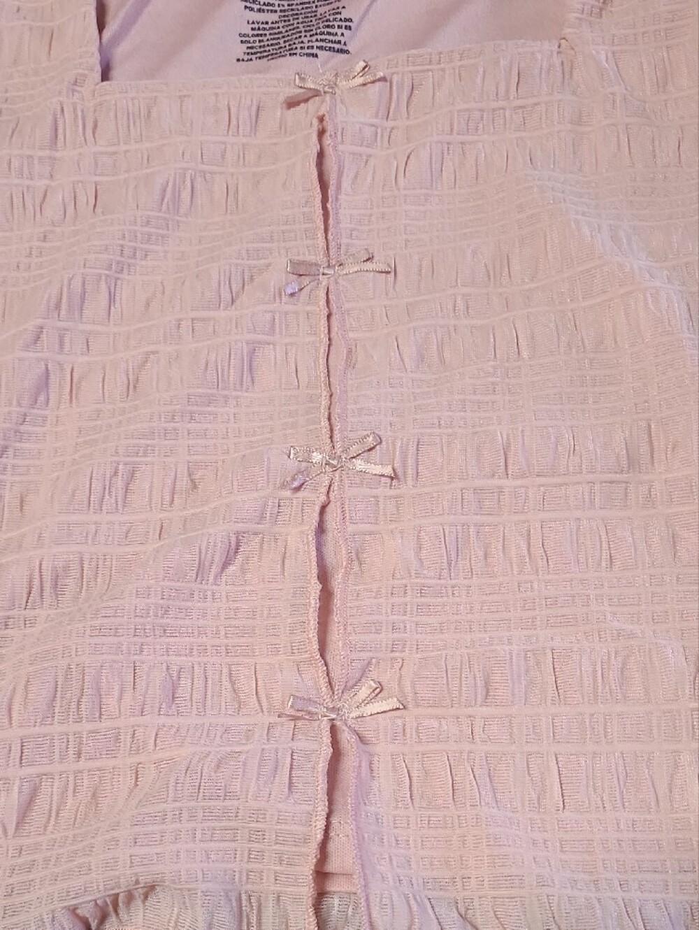 art class Pastel Pink Square-Neck Ruffle Button Top - Picture 2 of 5